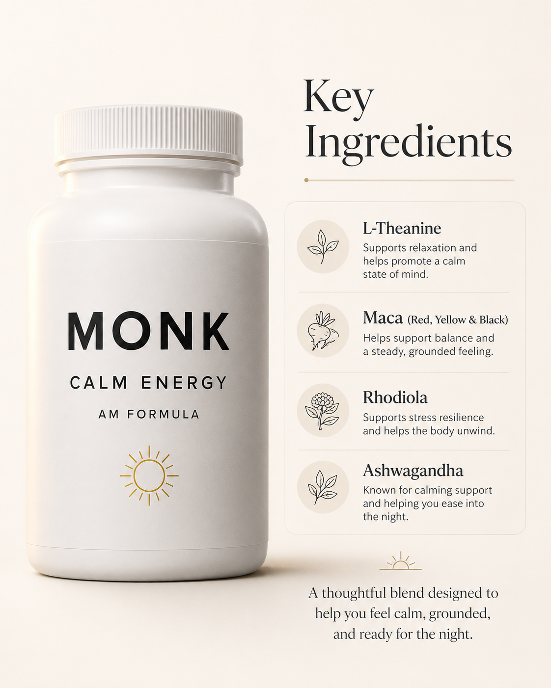 MONK AM — Daily Mental Clarity Formula